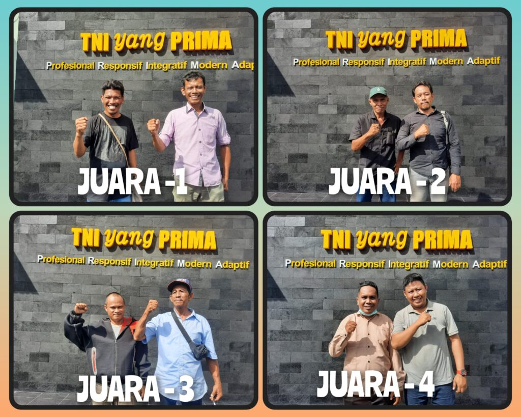 Pemenang lomba domino Danrem Cup III. Foto: Korem 132 Tadulako